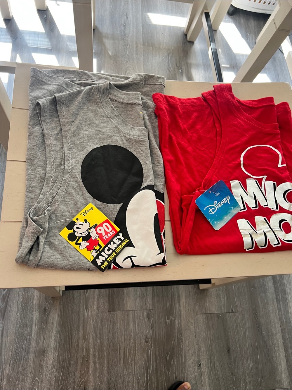 2- Disney Tank Tops - Red & Gray Mickey Graphic Set